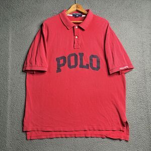 Vintage 90s Polo Sport Shirt Rugby Distressed Mens XL Burnout Grunge USA Made